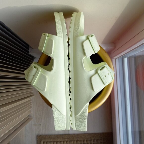 NWOB Birkenstock Arizona Essentials Faded Lime Green EVA Sandals 38N / 7 -  7.5 - Picture 9 of 16